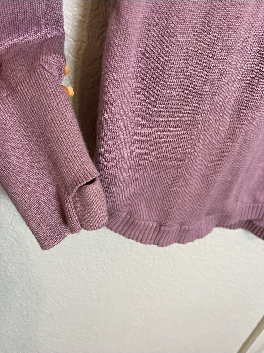 Lululemon Hello Aloe Pullover Sweater Mauve Pink Size 10 Thumbhole Crewneck - Picture 4 of 8
